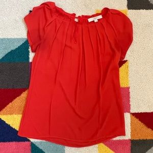 Rich Orange Flowy top, LOFT size XS